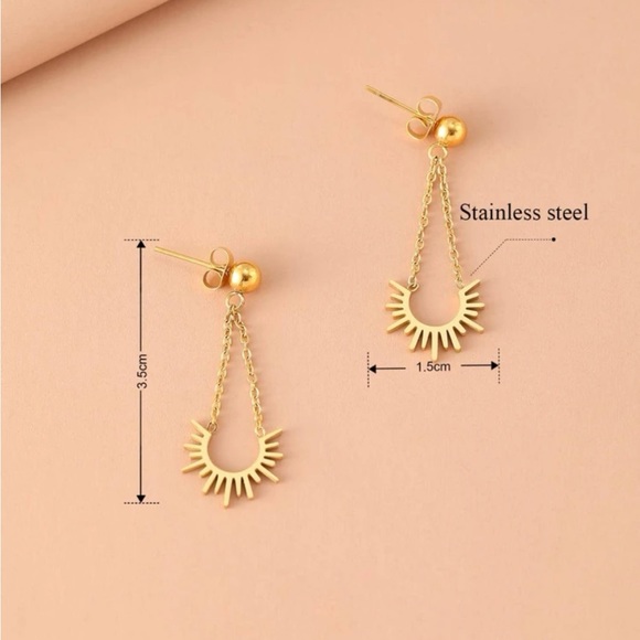 Sun tassel dangle earrings - Picture 8 of 8